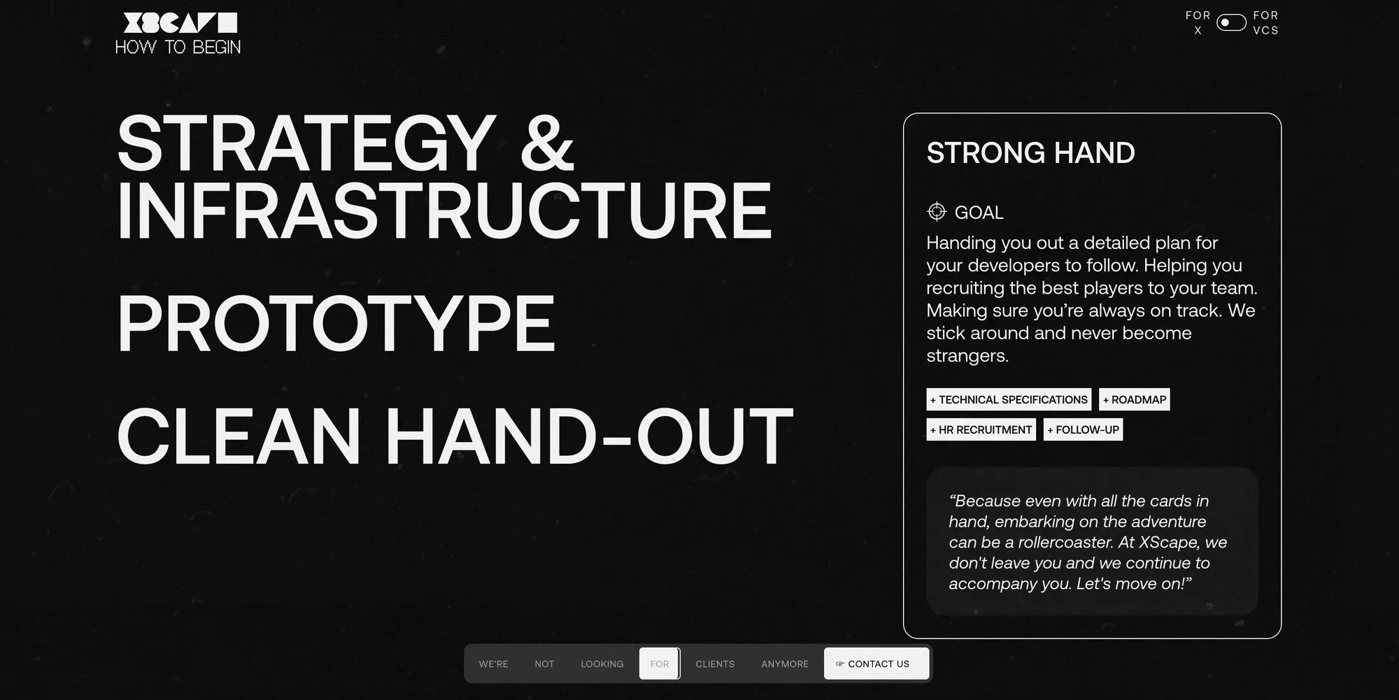 X-Scape screen 1